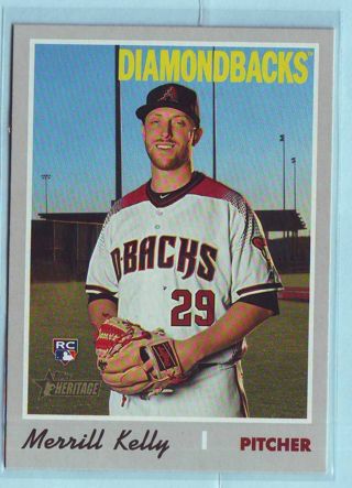 2020 Topps Heritage High Number Merrill Kelly ROOKIE Baseball Card # 594 Diamondbacks