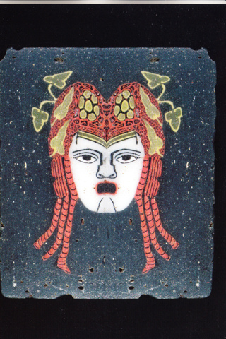 Vintage Postcard Theater Mask of a Maenad