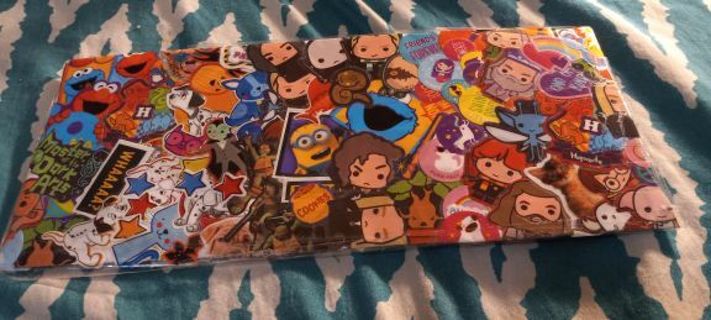Mystery package- sticker holder with dozens of stickers