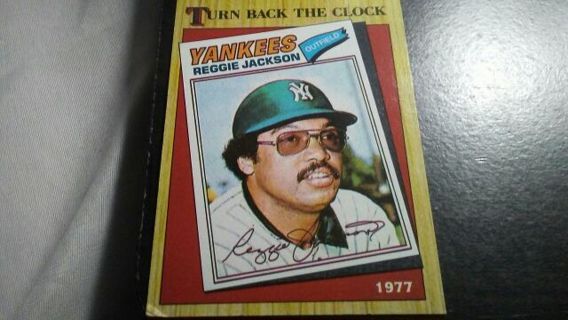 1987 TOPPS TURN BACK THE CLOCK 1977 REGGIE JACKSON NEW YORK YANKEES BASEBALL CARD# 312