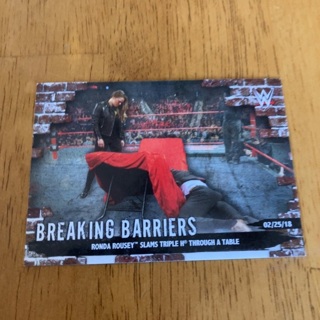 2020 Topps WWE Women's Division - Breaking Barriers #BB-7 Ronda Rousey Slams Triple H ...