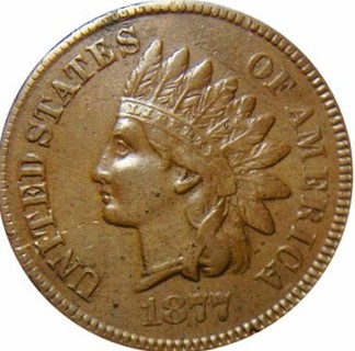 1877 Indian Head Cent,  Genuine, Guaranteed Refund,Lightly Circulated, Insured, Great Date