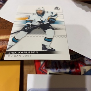 2019-20 upper deck Sp authentic Erik karlsson hockey card 