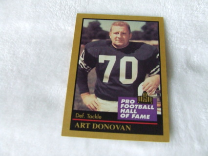 1992 Art Donovan Baltimore Colts Enor Card #35 Hall of Famer