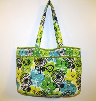 Vera Bradley Tote Shoulder Bag Tote in "Limes Up"