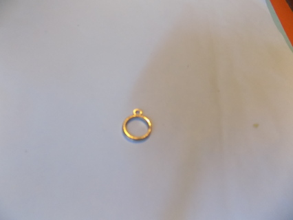 goldtone circle charm 1/2 inch