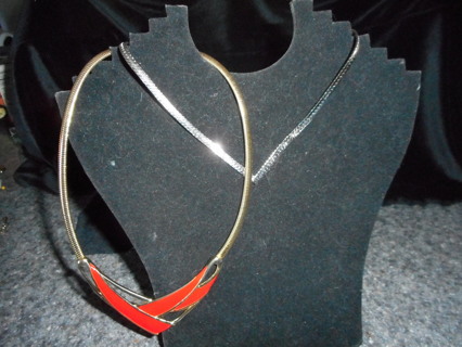 Lot 2 Vintage V Shape Necklaces REDUCED