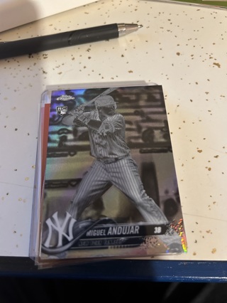 2018 topps chrome negative  rc miguel andujar