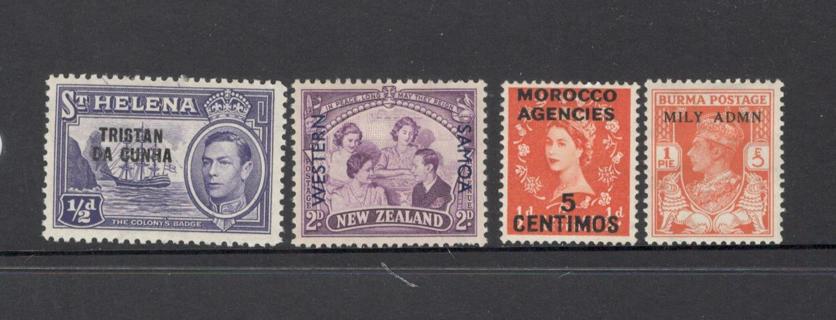 Commonwealth Overprints Postage Stamps MH