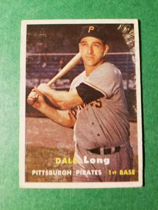 1957 - TOPPS EXMT - NRMT BASEBALL - CARD NO. 3 - DALE LONG - PIRATES