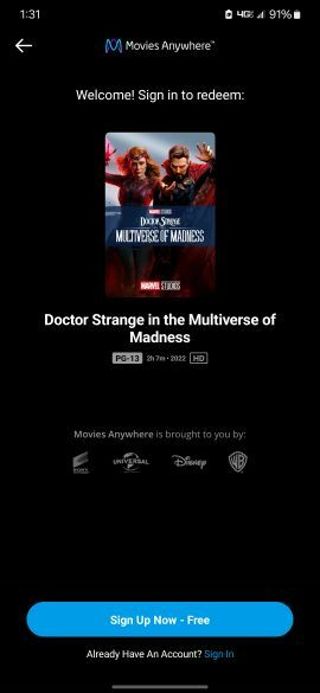 Doctor strange 2 Digital HD movie code MA/VUDU/iTunes