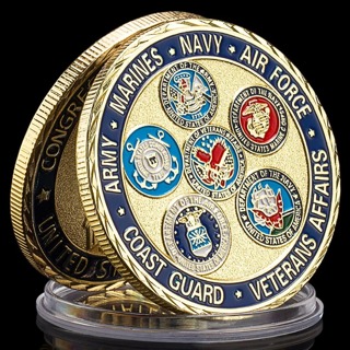USA Navy USAF USMC Army Coast Guard Challenge Coins