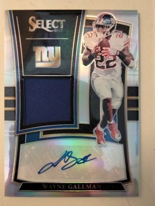 2017 Wayne gallman rc auto jersey cd 050/199