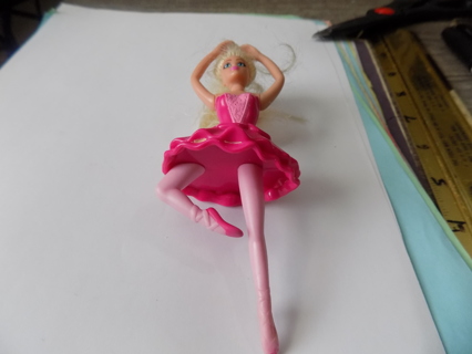 McDonalds 5 inch Ballerina Barbie doll dressed in pink in twirl position