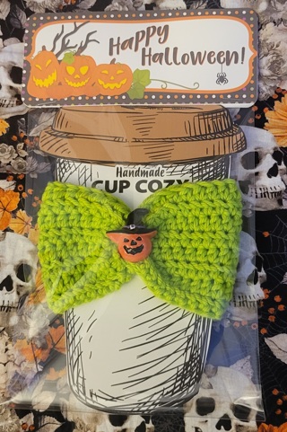 CROCHET TWISTED COFFEE COZY**HALLOWEEN/FALL