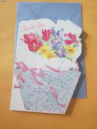 Blank thank you card