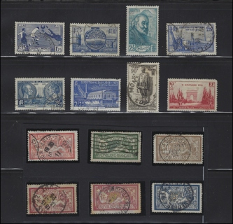 1920s-1930s France stamps (14), MH/U, F-VF