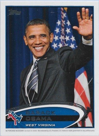  2012 Topps Update Obama Presidential Predictor #PPO48 Barack Obama WV