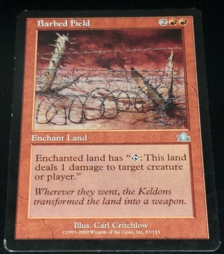 MTG ✨ Barbed Field - (U) 83/143 Prophecy (PCY) ✨ Magic the Gathering (2000)