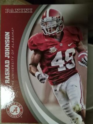 2015 PANINI RASHAD JOHNSON ALABAMA CRIMSON TIDE COLLEGE FOOTBALL CARD# 59