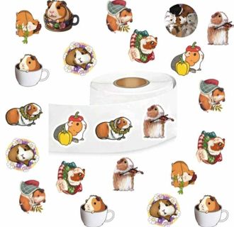 ➡️⭕(10) 1" GUINEA PIG STICKERS!!⭕(SET 1 of 2)⭕