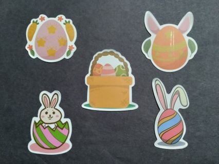 5 Vinyl Stickers Easter