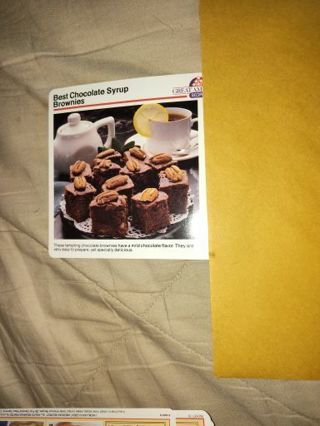 Recipe Card for Best Chocolate Syrup Brownies