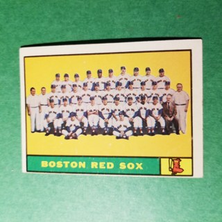 1961 - TOPPS EXMT - NRMT BASEBALL - CARD NO. 373 - BOSTON TEAM - RED SOX