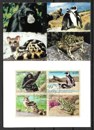 2002 UN, Vienna Sc311a Endangered Species Maxi card