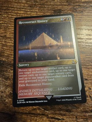 Magic the gathering mtg Reconstruct History Etched Foil Assassins Creed