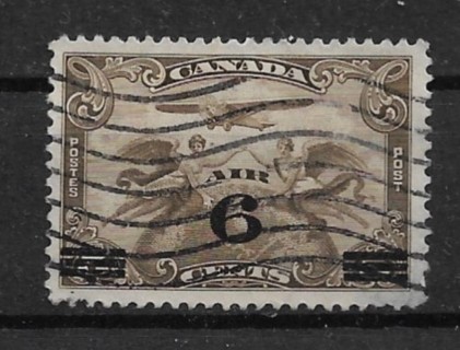 1932 Canada ScC3 Allegory of Flight surcharged 6 used