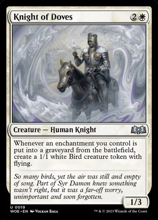 MTG Magic the Gathering Knight of Doves (19/475) Wilds of Eldraine NM