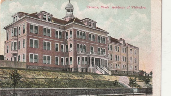 Vintage Used Postcard: (p): 190"? Academy of Visitation, Tacoma, WA