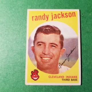 1959 - TOPPS EXMT - NRMT BASEBALL - CARD NO. 394 - RANDY JACKSON - INDIANS