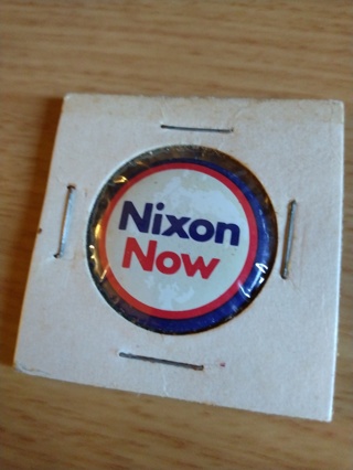 Nixon now campaign button 