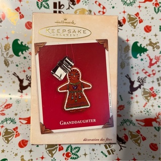 Hallmark Granddaughter Christmas Ornament -Gingerbread cookie cutter 