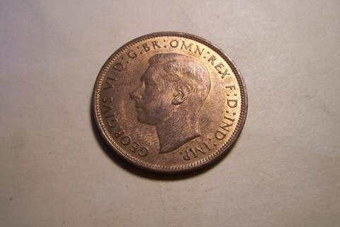 AU 1940 Large Penny - Great Britain/UK/England - King George VI, Britannia