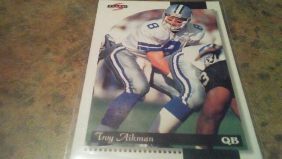 1996 PINNACLE/SCORE TROY AIKMAN DALLAS COWBOYS FOOTBALL CARD# 25 HALL OF FAMER