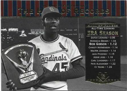 2001 UPPER DECK BOB GIBSON HALL OF RECORDS CARD