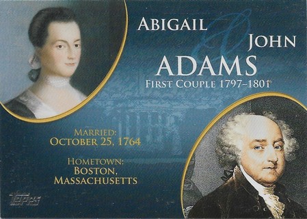  2008 Topps Update First Couples #FC2 John Adams/Abagail Adams