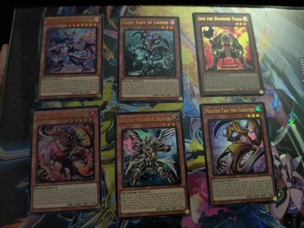 6 Mint Condition Ultra Rare Holo Yugioh cards