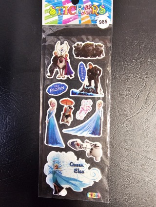 1 sheet frozen puffy stickers