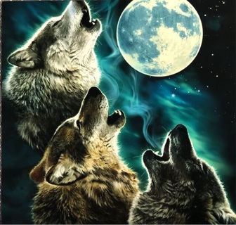 Howling Wolves - 3 x 3” MAGNET - GIN ONLY