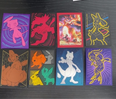 Lot of 8 different Pokémon sleeves protector 