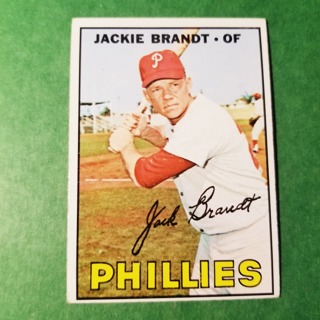 1967 - TOPPS BASEBALL CARD NO. 142 - JACKIE BRANDT - PHILLIES - EXMT/NRMT.