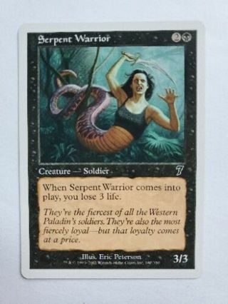 2001 Magic: The Gathering Serpent Warrior 7th Edition