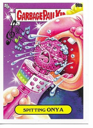 Brand New 2024 Topps Garbage Pail Kids Spitting Onya Sticker From the Kids At Play Set 