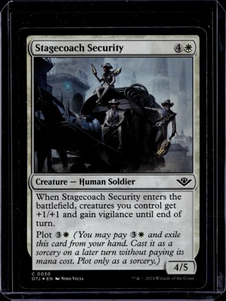 Stagecoach Security - 30 - Foil - OTJ - NM - MTG - Magic the Gathering