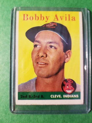  1958 - TOPPS NRMT MINT BASEBALL - CARD NO. 276 - BOBBY AVILA - INDIANS