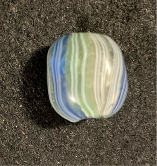 Blue, Green and White Glass Bead